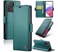 Caseme Étui Pour Samsung Galaxy A53 5g Étui Antichoc Bicelle Étui Portefeuille Lutte Contre La Fraude Emplacement Pour Carte - Vert
