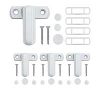 Casement Window Lock, 4-Piece Door Lock Set, 3.94x1.18x2.36 Inches Anti-Theft Aluminum Alloy Latch, Sturdy Security Hardware for Window, Sliding Doors in Hotels, RV, Apartments, Home Use