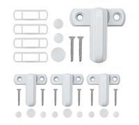 Casement Window Lock, Sliding Door Security Stopper, 4-Piece Anti-Theft Adjustable Clamp Set, Durable Aluminum Alloy Safety Latch, For Home Hotel RV Apartment Balcony Bathroom