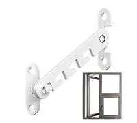 Casement Window Restrictor Latch - Short Type Aluminum Alloy | Child Safety WindowLimiter - Windproof Support Rod | Door & Window Hook Lock | WindowVentilation Security Fixing