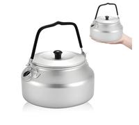 Casenly Bouilloire de Camping, 0.8 L Bouilloire de Camping en Acier Inoxydable, Bouilloire Portable avec Poignée à Thé Ultra-légère pour Plein Air Randonnée Pêche