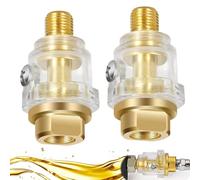 Casenly Mini-Graisseur de Ligne, 2 Pièces Huileur Pneumatique, Graisseur Pneumatique Huileur Mini, Lubrificateur Automatique, Outil Pneumatique 1/4 in NPT Mini pour Graisseur en Ligne