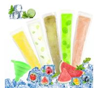 Casenly Moule Sacs Popsicle, 150 PCS Sacs de Sucettes Glacées, Pochettes Popsicle Moule avec Entonnoir, Sachet Glace à l'Eau Sacs BPA Free, Sac de Popsicle pour Yaourt, Bonbons Glacés Party Favors
