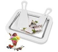 Casenly Plaque à Glace Roulée, Machine à Yaourt Glacée avec 2 Spatules pour Faire de la Crème Glacée, Idéale pour la Fabrication de Crème Glacée, Gelato, Fruits,Milkshake, Smoothie