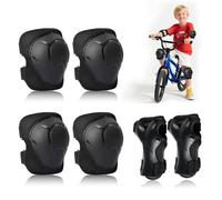 Casenly Protection Roller Enfant, 6 Pcs Equipement de Protection Réglable Genouillères Coudières Protège-Poignets pour Patins à roulettes, Cyclisme, Vélo, Planche à roulettes