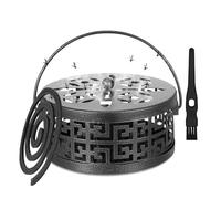 Casenly Support de Bobine de Moustique, Porte Spirale Anti Moustique en Métal, Boite pour Spirale Anti Moustique Fer, Brûleur d'Encens Portable Conteneur de Boîte Mosquito pour Extérieur Maison Voyage