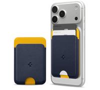 Caseology by Spigen Nano Pop MagFit Porte-Cartes Magnetique Compatible avec Les modèles iPhone 17/16/15/14/13/12 Series, Accessoires MagSafe - Bleu Marine Myrtille
