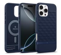 Caseology Parallax Mag Coque pour iPhone 16 Pro Max [Cube Hexa 3D Ergonomique] Coque de Protection magnétique de qualité Militaire Contre Les Chutes pour iPhone 16 Pro Max - Midnight Blue