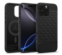 Caseology Parallax Mag Coque pour iPhone 16 Pro Max [Cube Hexa 3D Ergonomique] Coque de Protection magnétique de qualité Militaire Contre Les Chutes pour iPhone 16 Pro Max - Matte Black