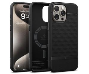 Caseology Parallax Mag pour Phone 6.7"P (2023) Coque [Magnétique] [Military Grade Drop Protection] avec des Motifs de Prise Latérale Coque Phone 6.7"P (2023) - Matte Black