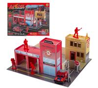 Caserne de Pompiers 3D DIY – Jeu Créatif avec Camion Die Cast et Figurines pour Enfants dès 3 Ans