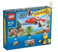 Caserne de pompiers LEGO City set 3 en 1 super 66426 - LEGO - Caserne de pompiers - 1205 pièces - Rouge