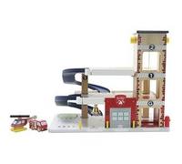 Caserne des pompiers avec hélicoptère Rouge G