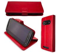 caseroxx Bookstyle-Case et Film de Protection de l'écran pour Doro 8040/8042, Set (Bookstyle-Case de Coloris Rouge)