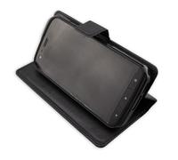 caseroxx Bookstyle-Case pour Cat S61 en noir fait de Cuir artificiel