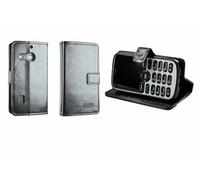 caseroxx Bookstyle Étui pour Doro 1880/1881/5860, en cuir synthétique, noir, emplacements pour cartes et fermeture magnétique