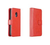 caseroxx Bookstyle Étui pour téléphone portable Nokia 225 4G (2024) rouge - Étui à rabat en cuir synthétique avec compartiments pour cartes de crédit, fermeture magnétique, fonction support et