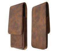 caseroxx Cas de couverture pour Blackview A60 en brun fait de cuir veritable