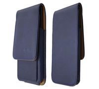 caseroxx Cas de couverture pour Meizu M6T en bleu fait de cuir veritable