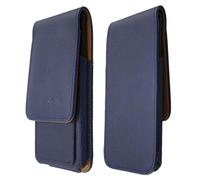 caseroxx Cas de couverture pour Wiko Sunny 3 en bleu fait de cuir veritable