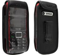 caseroxx Etui en cuir avec clip ceinture compatible avec Bea-fon AL560 en cuir véritable, étui avec clip ceinture et fenêtre de visualisation