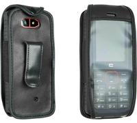 caseroxx Etui en cuir avec clip ceinture compatible avec Crosscall Spider-X5 en cuir véritable, étui avec clip ceinture et fenêtre de visualisation