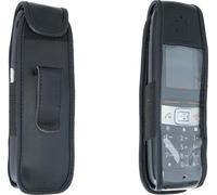 caseroxx Etui en cuir avec clip ceinture compatible avec Gigaset E630 en cuir véritable, étui avec clip ceinture et fenêtre de visualisation
