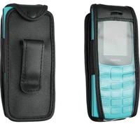 caseroxx Etui en cuir avec clip ceinture compatible avec Nokia 105 2G (2023) / 106 2G (2023) en cuir véritable, étui avec clip ceinture et fenêtre de visualisation