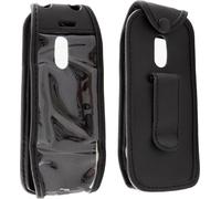 caseroxx Etui en cuir avec clip ceinture compatible avec Nokia 225 4G (2020) en cuir véritable, étui avec clip ceinture et fenêtre de visualisation