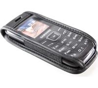 caseroxx Etui en cuir avec clip ceinture compatible avec Samsung GT E-1200 Keystone 2 en cuir véritable, étui avec clip ceinture et fenêtre de visualisation