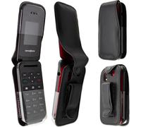 caseroxx Etui en cuir avec clip ceinture compatible avec Swisstone SC330 en cuir véritable, étui avec clip ceinture et fenêtre de visualisation