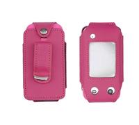 caseroxx Étui en cuir avec clip ceinture pour Nokia, HMD 2660 à rabat, Barbie Phone rose - Étui pour téléphone portable avec fenêtre et clip de ceinture en cuir véritable, idéal pour le travail, les