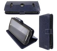 caseroxx Étui pour Crosscall Core-M5, Housse Bookstyle en Cuir Artificiel, Bleu