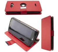 caseroxx Étui pour Crosscall Core-X4, Housse Bookstyle en Cuir Artificiel, Rouge