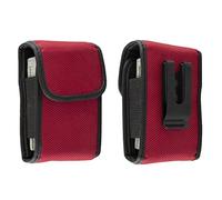 caseroxx Étui pour détecteur radio - Compatible avec Swissphone, etc. - Étui avec clip ceinture et fermeture - Rouge