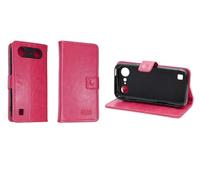 caseroxx Étui pour Doro Aurora A10/A11, Housse Bookstyle en Cuir Artificiel, Rose