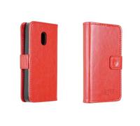 caseroxx Étui pour Nokia 235 4G (2024) / 215 4G (2024) / 220 4G (2024), Housse Bookstyle en Cuir Artificiel, Rouge