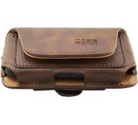 caseroxx Etui pour téléphone portable compatible avec Panasonic KX-TU110 en marron, poche transversale en similicuir