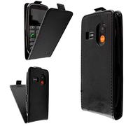 caseroxx Flipcase Gigaset GL390, Étui de téléphone Portable (Flipcase de Coloris Noir)