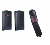 caseroxx Flipcase pour Doro 1380/1381, Noir | Étui à rabat avec protection intégrale et fermeture sécurisée, en Cuir artificiel