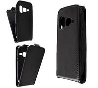caseroxx Flipcase pour Doro Primo 218/368, Noir | Étui à rabat avec protection intégrale et fermeture sécurisée, en Cuir artificiel