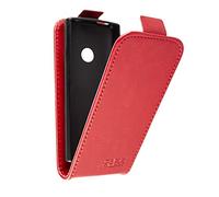 caseroxx Flipcase pour Nokia 105/110 4G 2021, Rouge | Étui à rabat avec protection intégrale et fermeture sécurisée, en Cuir artificiel
