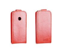 caseroxx Flipcase pour Nokia 105/110 4G (2023, 2024), 105 u.a., Rouge | Étui à rabat avec protection intégrale et fermeture sécurisée, en Cuir artificiel