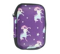 caseroxx Glycomètre Hard Case compatible avec Accu-Chek Aviva/Guide/Instant en Motif de licorne - violet, housse de rangement pour diabétique