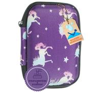 caseroxx Glycomètre Hard Case compatible avec Freestyle Libre 1 / 2 / 3 / Insulinx / 14 Day en Motif de licorne - violet