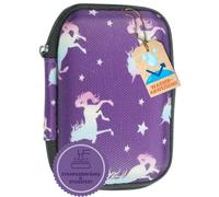 caseroxx Glycomètre Hard Case Compatible avec Freestyle Libre 1/2 / Insulinx / 14 Day en Motif de Licorne - Violet, Housse de Rangement pour diabétique
