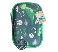 caseroxx Glycomètre Hard Case Compatible avec Freestyle Libre 1/2 / Insulinx / 14 Day en Motif Dinosaure - Noir, Housse de Rangement pour diabétique