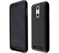 caseroxx Housse de protection TPU compatible avec PEAQ PSP 400, étui en caoutchouc pour téléphone portable noir