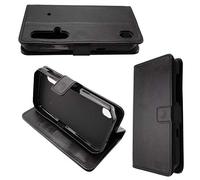 caseroxx Rabat Housse pour Blackview BV9900 / Pro/E, Noir | Étui à rabat type livre avec compartiments intérieurs et protection intégrale au quotidien, en Cuir artificiel