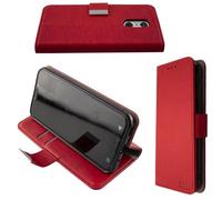 caseroxx Rabat Housse pour Emporia Smart 3, Rouge | Étui à rabat type livre avec compartiments intérieurs et protection intégrale au quotidien, en Cuir artificiel